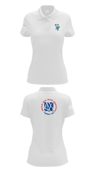Women's Short Sleeve Performance Polo, AYSO AREA 10V, Men's Soccer, Teamtime, Team time, sublimation, custom sports apparel, team uniforms, spirit wear, spiritwear, sports uniforms, custom shirts, team store, custom team store, fundraiser sports, apparel fundraiser