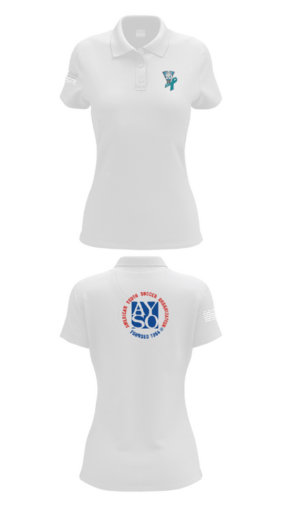 AYSO AREA 10V 37411197 Women's Short Sleeve Performance Polo  - 17