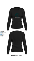Hope Christian Middle School Cheer 1829633 Women's Long Sleeve V-neck Shirt - 34