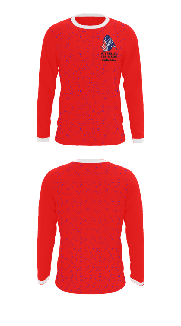 Long Sleeve Performance Shirt, Nathan Hale High School Baseball, Baseball, Teamtime, Team time, sublimation, custom sports apparel, team uniforms, spirit wear, spiritwear, sports uniforms, custom shirts, team store, custom team store, fundraiser sports, apparel fundraiser