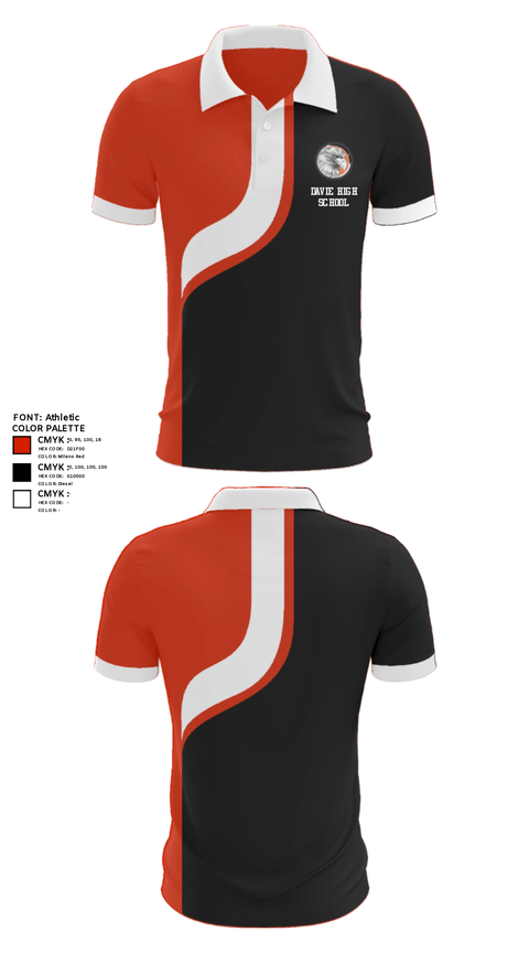 Short Sleeve Performance Polo, Davie High School, Tennis, Teamtime, Team time, sublimation, custom sports apparel, team uniforms, spirit wear, spiritwear, sports uniforms, custom shirts, team store, custom team store, fundraiser sports, apparel fundraiser