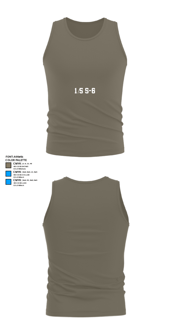 Tank Top, 1/5 S-6, Marines, Teamtime, Team time, sublimation, custom sports apparel, team uniforms, spirit wear, spiritwear, sports uniforms, custom shirts, team store, custom team store, fundraiser sports, apparel fundraiser