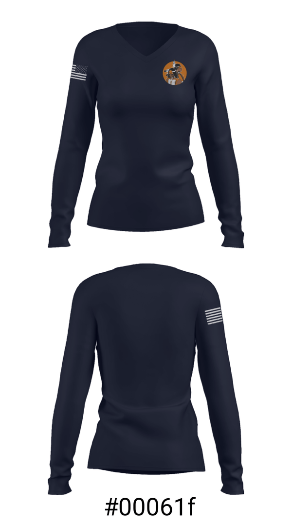 Women's Long Sleeve Vneck Shirt, Warwick Warriors, Track & Field, Teamtime, Team time, sublimation, custom sports apparel, team uniforms, spirit wear, spiritwear, sports uniforms, custom shirts, team store, custom team store, fundraiser sports, apparel fundraiser