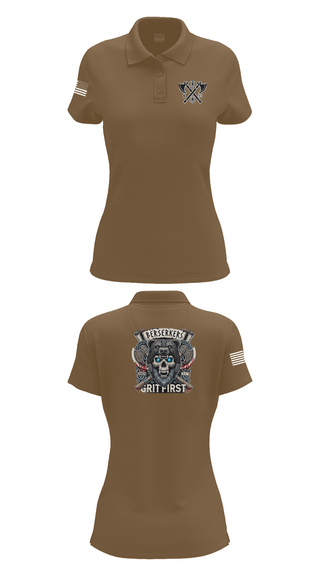 Womens Short Sleeve Performance Polo, Baker 3-509th 3rd Plt 1st squad, Army, Teamtime, Team time, sublimation, custom sports apparel, team uniforms, spirit wear, spiritwear, sports uniforms, custom shirts, team store, custom team store, fundraiser sports, apparel fundraiser