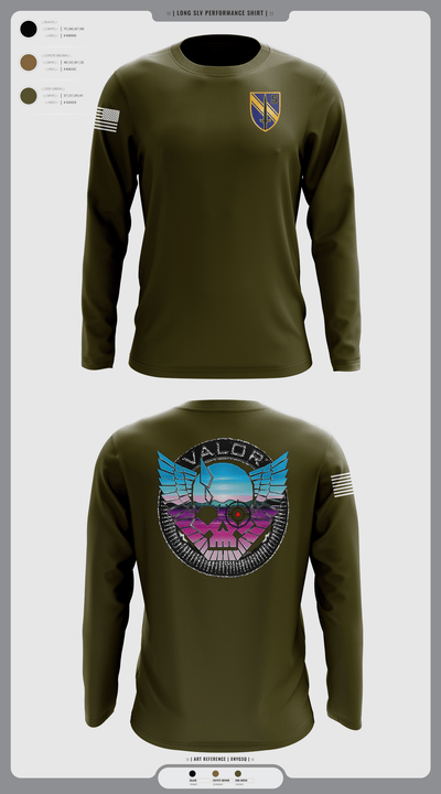 VALOR CO. 5BN, 1SFAB 4859482 Long Sleeve Performance Shirt - 3
