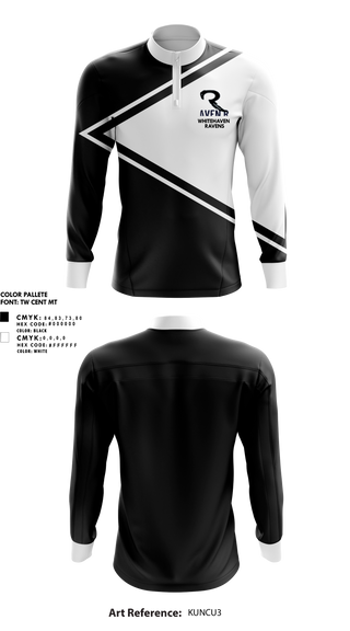 Quarter Zip Jacket, WhiteHaven Ravens, Track & Field, Teamtime, Team time, sublimation, custom sports apparel, team uniforms, spirit wear, spiritwear, sports uniforms, custom shirts, team store, custom team store, fundraiser sports, apparel fundraiser