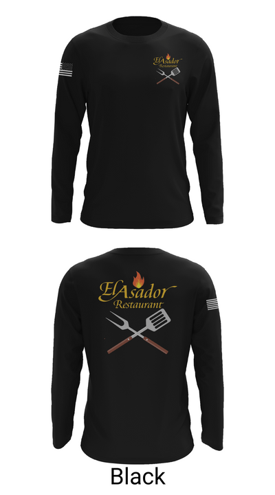 El Asador Restaurant 13570745 Long Sleeve Performance Shirt - 26