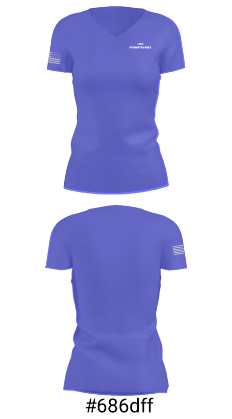 Women's Short Sleeve Vneck Shirt, USS PENNSYLVANIA, , Teamtime, Team time, sublimation, custom sports apparel, team uniforms, spirit wear, spiritwear, sports uniforms, custom shirts, team store, custom team store, fundraiser sports, apparel fundraiser