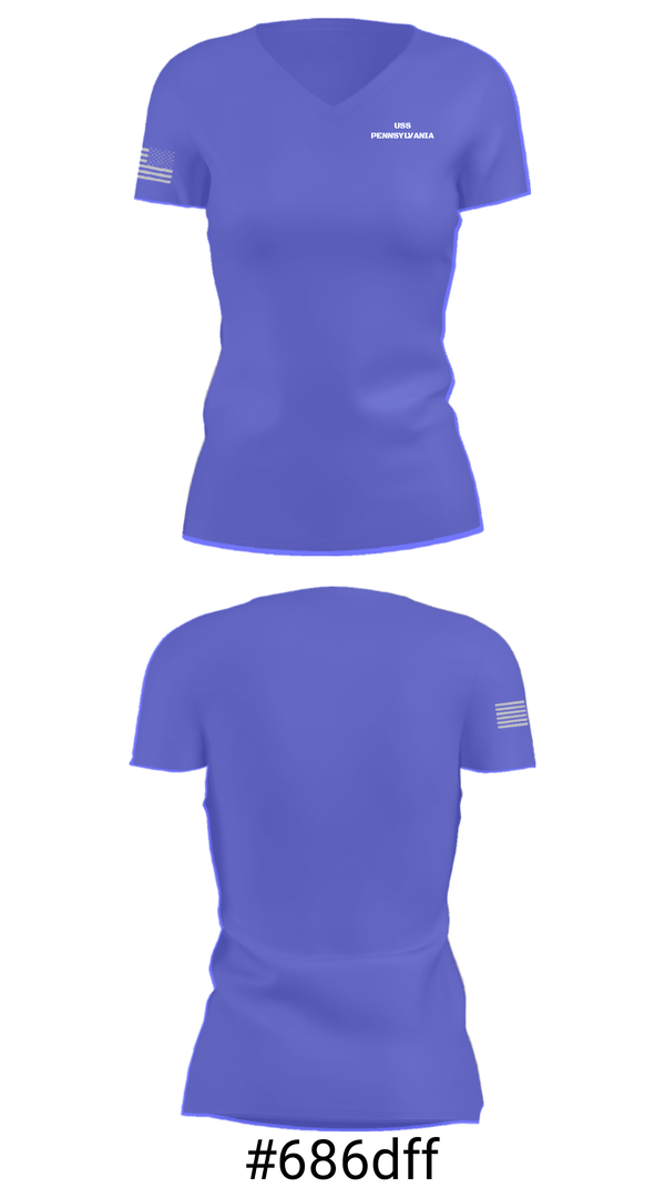Women's Short Sleeve Vneck Shirt, USS PENNSYLVANIA, , Teamtime, Team time, sublimation, custom sports apparel, team uniforms, spirit wear, spiritwear, sports uniforms, custom shirts, team store, custom team store, fundraiser sports, apparel fundraiser