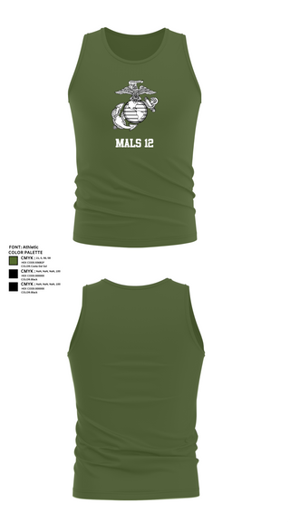 Tank Top, Mals 12, Marines, Teamtime, Team time, sublimation, custom sports apparel, team uniforms, spirit wear, spiritwear, sports uniforms, custom shirts, team store, custom team store, fundraiser sports, apparel fundraiser