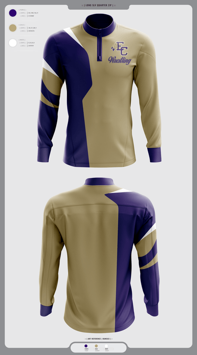 East Coweta High School Wrestling 50868332 Quarter Zip Jacket - 8