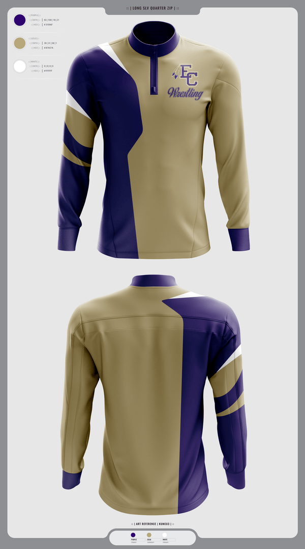 Quarter Zip Jacket, East Coweta High School Wrestling, Wrestling, Teamtime, Team time, sublimation, custom sports apparel, team uniforms, spirit wear, spiritwear, sports uniforms, custom shirts, team store, custom team store, fundraiser sports, apparel fundraiser