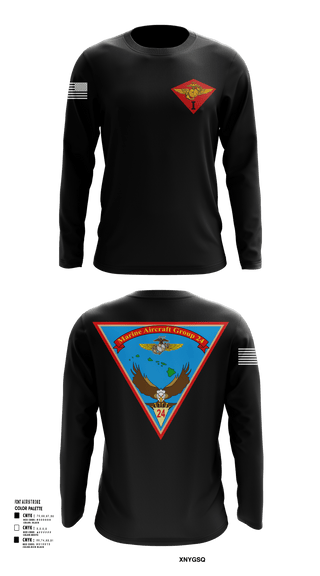 Long Sleeve Performance Shirt, Marine Air Group 24, Marines, Teamtime, Team time, sublimation, custom sports apparel, team uniforms, spirit wear, spiritwear, sports uniforms, custom shirts, team store, custom team store, fundraiser sports, apparel fundraiser