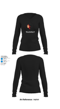 County Line Junior High School Cross Country 49225250 Women's Long Sleeve V-neck Shirt - 34