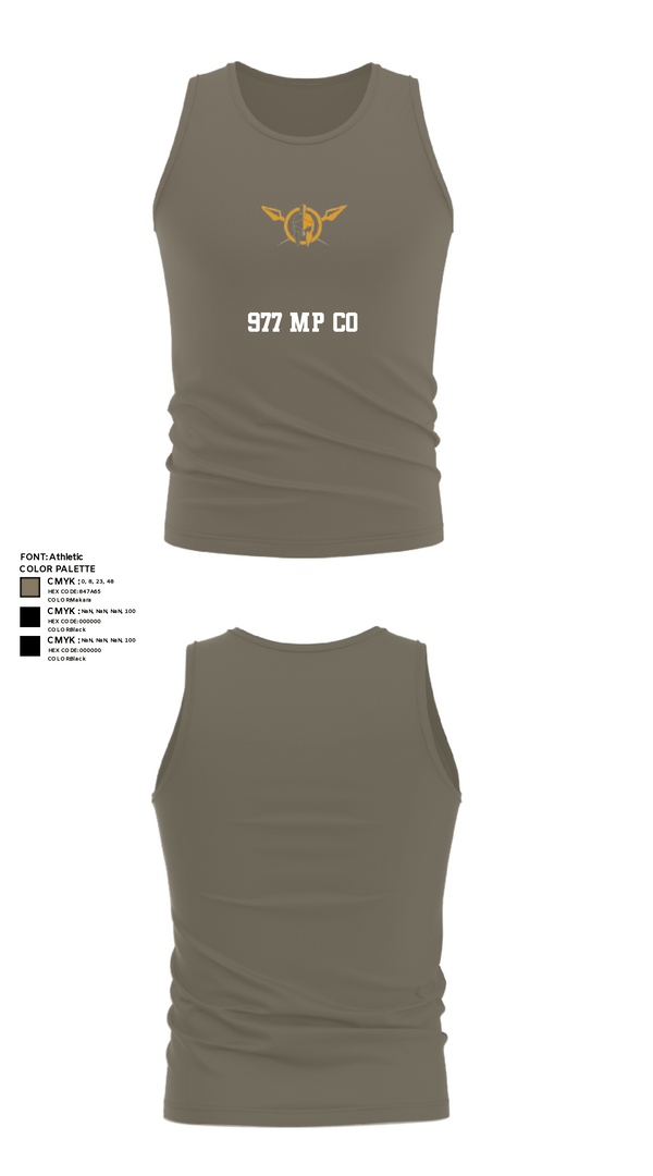 Tank Top, 977 MP CO, Army, Teamtime, Team time, sublimation, custom sports apparel, team uniforms, spirit wear, spiritwear, sports uniforms, custom shirts, team store, custom team store, fundraiser sports, apparel fundraiser