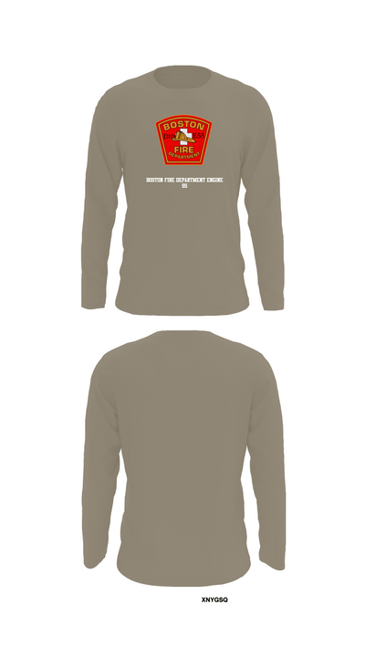 Boston Fire Department Engine 55 92329378 Long Sleeve Performance Shirt - 72
