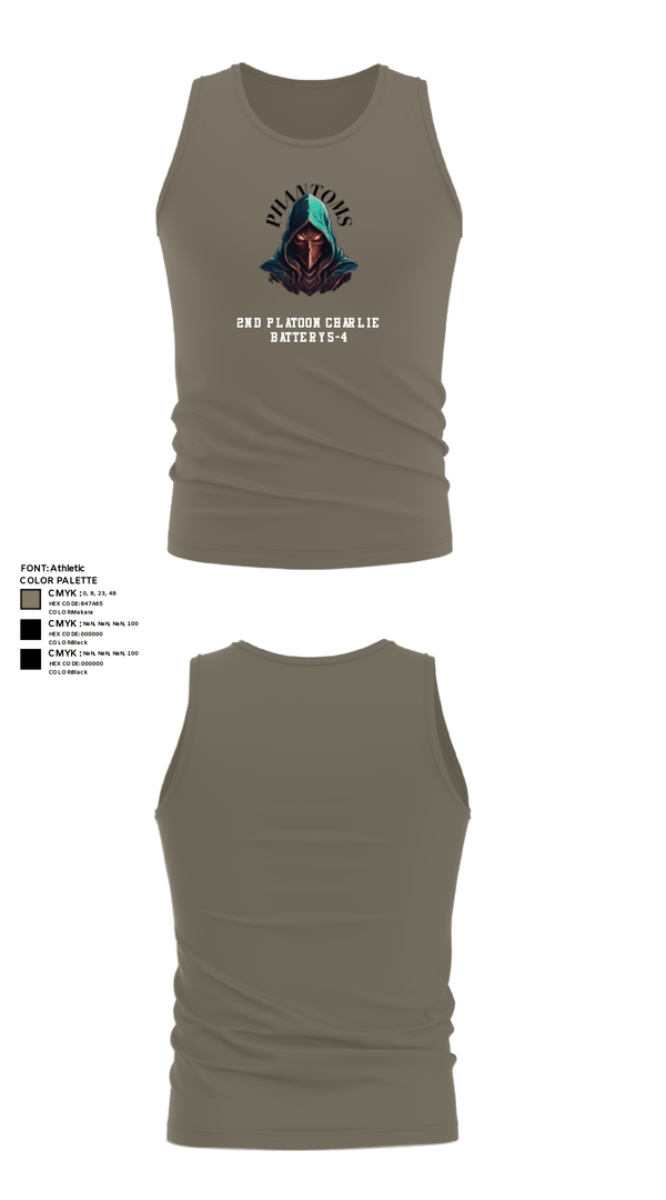 Tank Top, 2nd Platoon Charlie Battery 5-4, Army, Teamtime, Team time, sublimation, custom sports apparel, team uniforms, spirit wear, spiritwear, sports uniforms, custom shirts, team store, custom team store, fundraiser sports, apparel fundraiser
