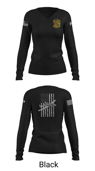 Womens Long Sleeve Vneck Shirt 1, 74 FGS, Air Force, Teamtime, Team time, sublimation, custom sports apparel, team uniforms, spirit wear, spiritwear, sports uniforms, custom shirts, team store, custom team store, fundraiser sports, apparel fundraiser