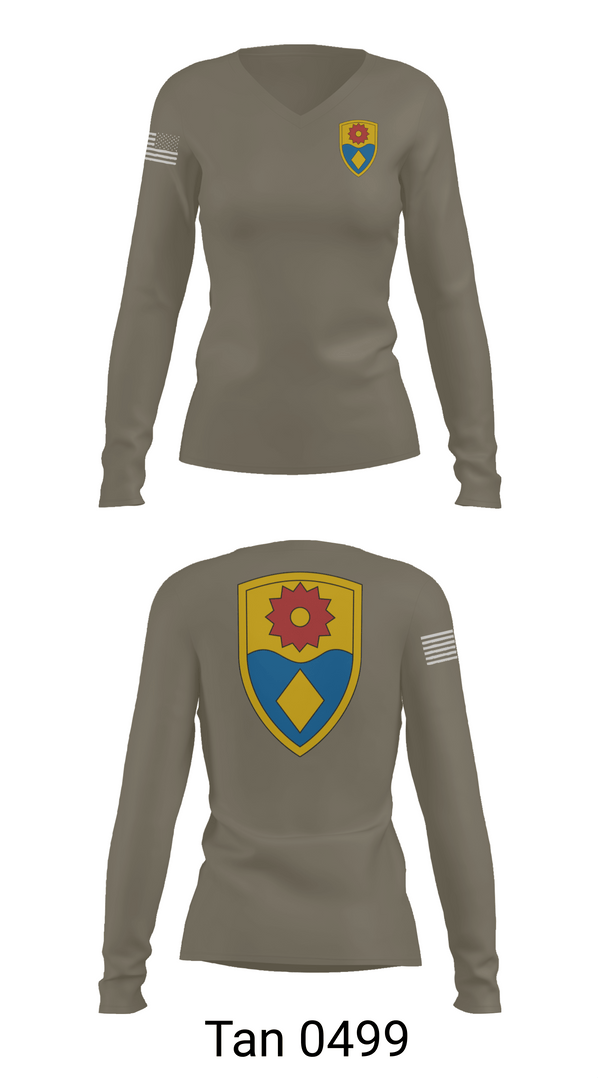 Womens Long Sleeve Vneck Shirt 1, 870th mp company, Army, Teamtime, Team time, sublimation, custom sports apparel, team uniforms, spirit wear, spiritwear, sports uniforms, custom shirts, team store, custom team store, fundraiser sports, apparel fundraiser