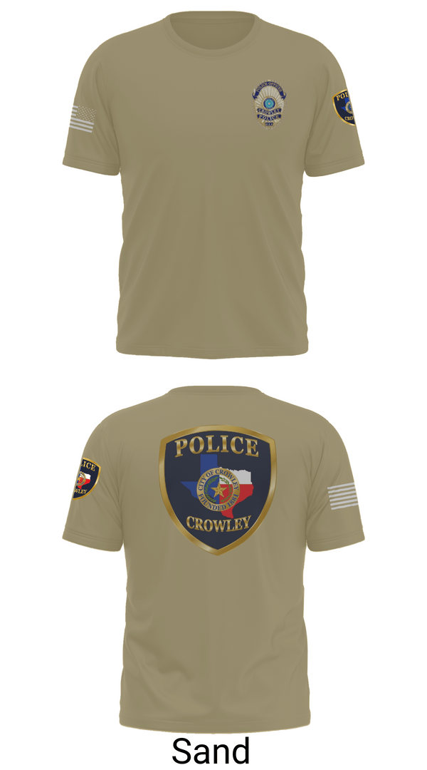 Short Sleeve Performance Shirt, Crowley Police Department, , Teamtime, Team time, sublimation, custom sports apparel, team uniforms, spirit wear, spiritwear, sports uniforms, custom shirts, team store, custom team store, fundraiser sports, apparel fundraiser