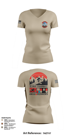 Womens Short Sleeve Vneck Shirt, 75 HCOS SGGD, Air Force, Teamtime, Team time, sublimation, custom sports apparel, team uniforms, spirit wear, spiritwear, sports uniforms, custom shirts, team store, custom team store, fundraiser sports, apparel fundraiser