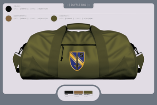 Duffle Bag, VALOR CO. 5BN, 1SFAB, Army, Teamtime, Team time, sublimation, custom sports apparel, team uniforms, spirit wear, spiritwear, sports uniforms, custom shirts, team store, custom team store, fundraiser sports, apparel fundraiser