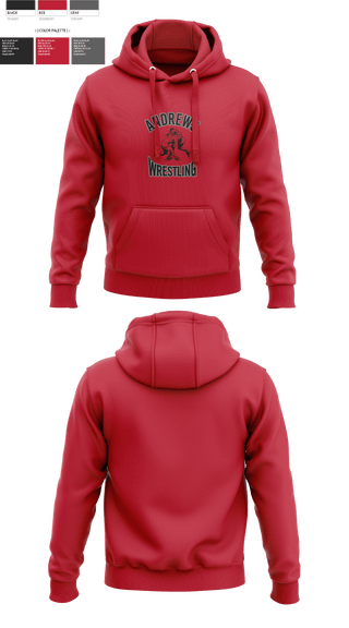 Hoodie, Andrews Wildcats, Wrestling, Teamtime, Team time, sublimation, custom sports apparel, team uniforms, spirit wear, spiritwear, sports uniforms, custom shirts, team store, custom team store, fundraiser sports, apparel fundraiser