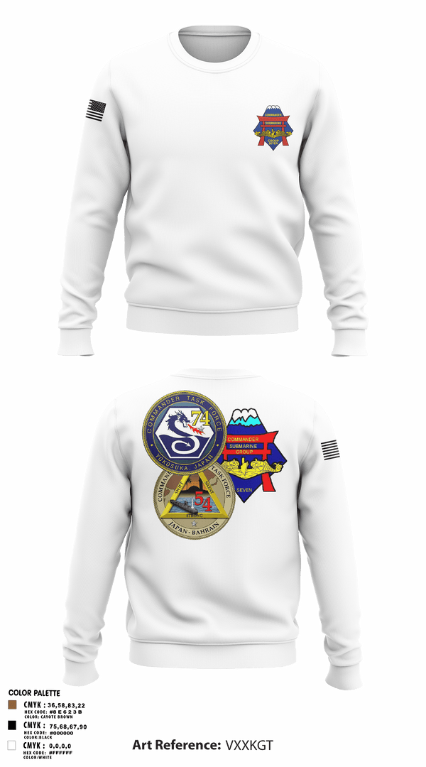 Crew Neck Sweatshirt, Submarine Group 7 N4, Navy, Teamtime, Team time, sublimation, custom sports apparel, team uniforms, spirit wear, spiritwear, sports uniforms, custom shirts, team store, custom team store, fundraiser sports, apparel fundraiser
