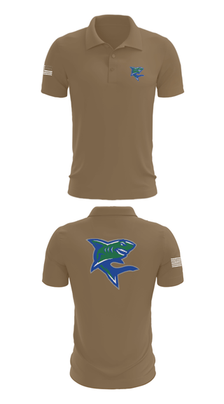 Short Sleeve Performance Polo, Bullshark Battalion, Army, Teamtime, Team time, sublimation, custom sports apparel, team uniforms, spirit wear, spiritwear, sports uniforms, custom shirts, team store, custom team store, fundraiser sports, apparel fundraiser