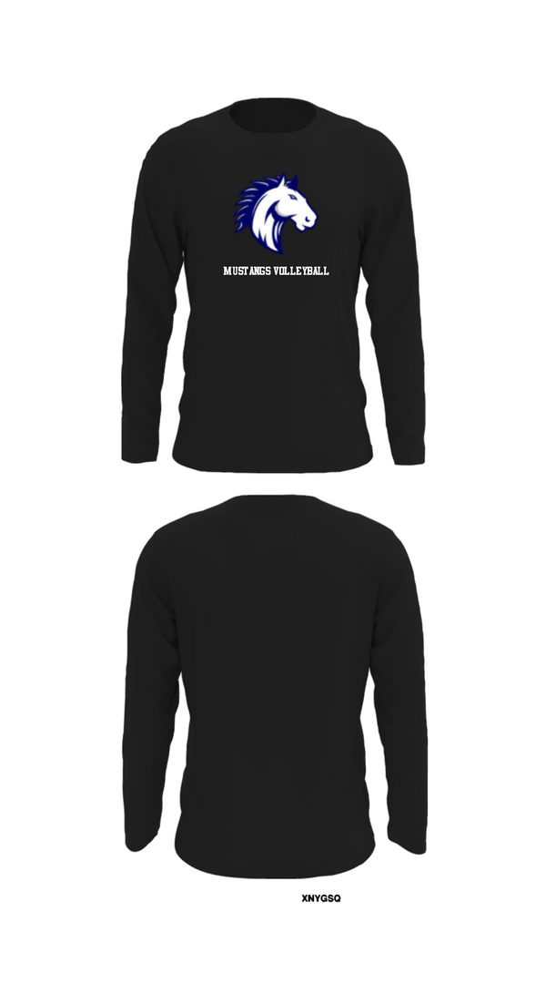Long Sleeve Performance Shirt, Mustangs Volleyball, Men's Volleyball, Teamtime, Team time, sublimation, custom sports apparel, team uniforms, spirit wear, spiritwear, sports uniforms, custom shirts, team store, custom team store, fundraiser sports, apparel fundraiser