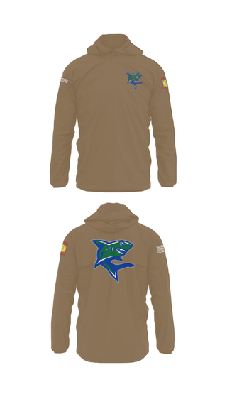Windbreaker, Bullshark Battalion, Army, Teamtime, Team time, sublimation, custom sports apparel, team uniforms, spirit wear, spiritwear, sports uniforms, custom shirts, team store, custom team store, fundraiser sports, apparel fundraiser