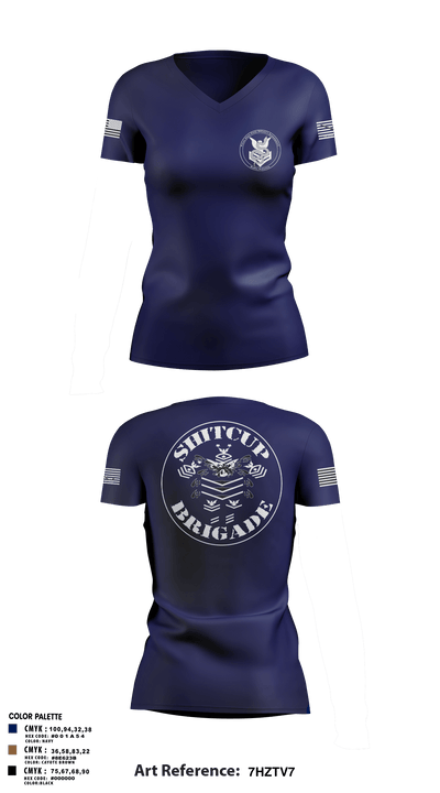 USS Patriot 22080502 Women's Short Sleeve V-neck Shirt - 1