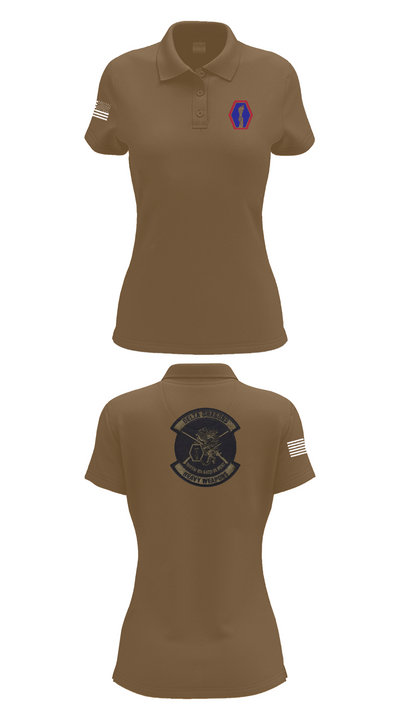 100th Battalion 442nd Infantry Delta dragons 60081058 Women's Short Sleeve Performance Polo  - 15
