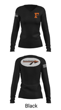 Flathead High School Cheer 53746327 Women's Long Sleeve V-neck Shirt - 35