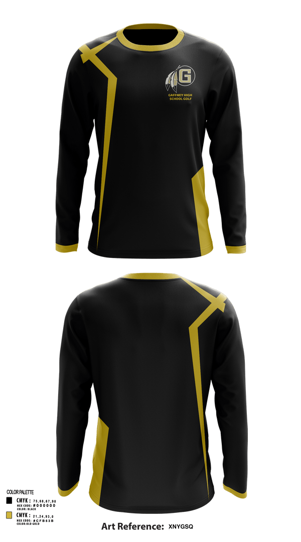 Long Sleeve Performance Shirt, Gaffney High School Golf, Golf, Teamtime, Team time, sublimation, custom sports apparel, team uniforms, spirit wear, spiritwear, sports uniforms, custom shirts, team store, custom team store, fundraiser sports, apparel fundraiser