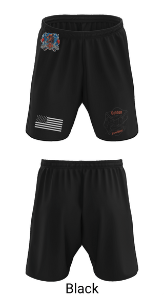 Athletic Shorts With Pockets, Golden Fire Dept., , Teamtime, Team time, sublimation, custom sports apparel, team uniforms, spirit wear, spiritwear, sports uniforms, custom shirts, team store, custom team store, fundraiser sports, apparel fundraiser