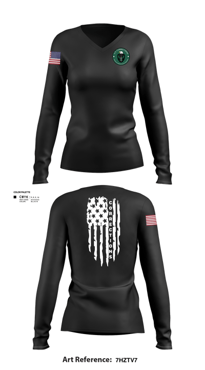 Warrant & Extradition 9270531 Women's Long Sleeve V-neck Shirt - 5