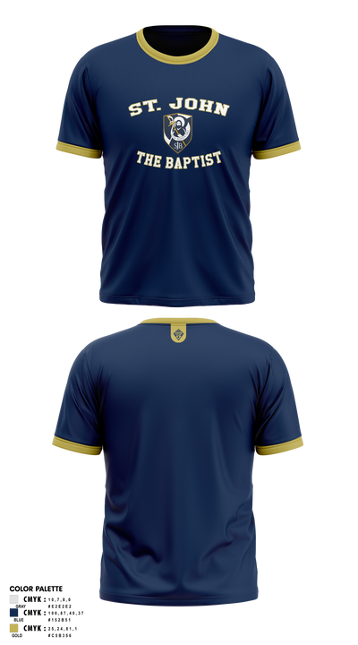 St. John The Baptist K-8 8405823 Old School Cotton Feel Shirt - 1