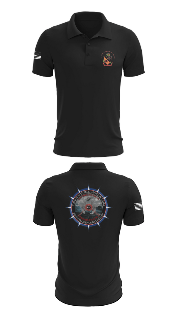 Short Sleeve Performance Polo, 3rd Intelligence Battalion, Marines, Teamtime, Team time, sublimation, custom sports apparel, team uniforms, spirit wear, spiritwear, sports uniforms, custom shirts, team store, custom team store, fundraiser sports, apparel fundraiser
