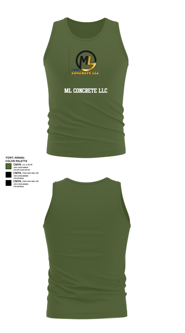 Tank Top, ML concrete Llc, , Teamtime, Team time, sublimation, custom sports apparel, team uniforms, spirit wear, spiritwear, sports uniforms, custom shirts, team store, custom team store, fundraiser sports, apparel fundraiser