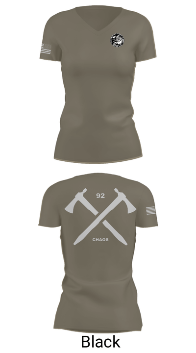 C Co 92nd CA 93661322 Women's Short Sleeve V-neck Shirt - 20