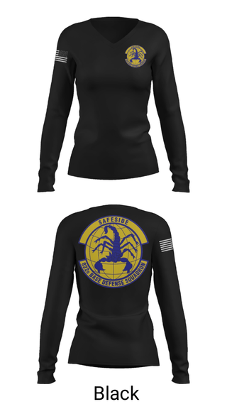 Women's Long Sleeve Vneck Shirt, Safeside, Air Force, Teamtime, Team time, sublimation, custom sports apparel, team uniforms, spirit wear, spiritwear, sports uniforms, custom shirts, team store, custom team store, fundraiser sports, apparel fundraiser