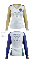 Bradwell Institute Volleyball 8244530 Women's Long Sleeve V-neck Shirt - 1