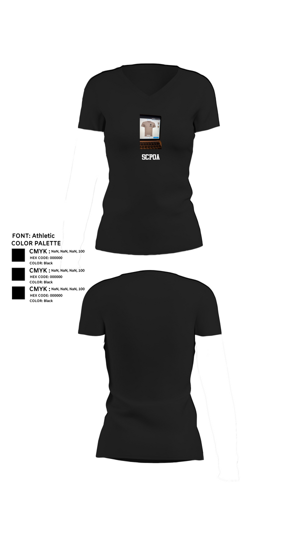 Womens Short Sleeve Vneck Shirt, SCPOA, , Teamtime, Team time, sublimation, custom sports apparel, team uniforms, spirit wear, spiritwear, sports uniforms, custom shirts, team store, custom team store, fundraiser sports, apparel fundraiser