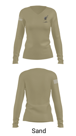 Women's Long Sleeve Vneck Shirt, B Btry 2142, National Guard, Teamtime, Team time, sublimation, custom sports apparel, team uniforms, spirit wear, spiritwear, sports uniforms, custom shirts, team store, custom team store, fundraiser sports, apparel fundraiser