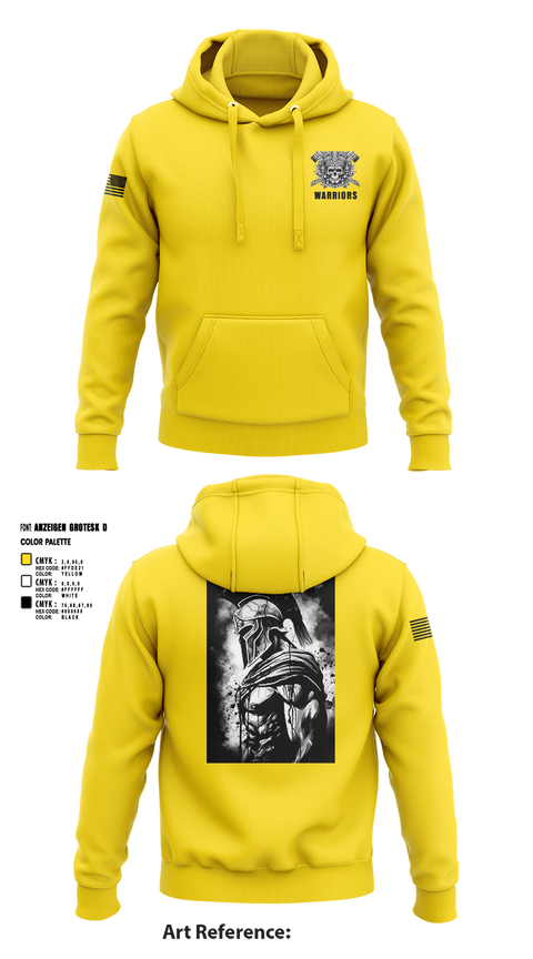 Hoodie, Warriors, Army, Teamtime, Team time, sublimation, custom sports apparel, team uniforms, spirit wear, spiritwear, sports uniforms, custom shirts, team store, custom team store, fundraiser sports, apparel fundraiser
