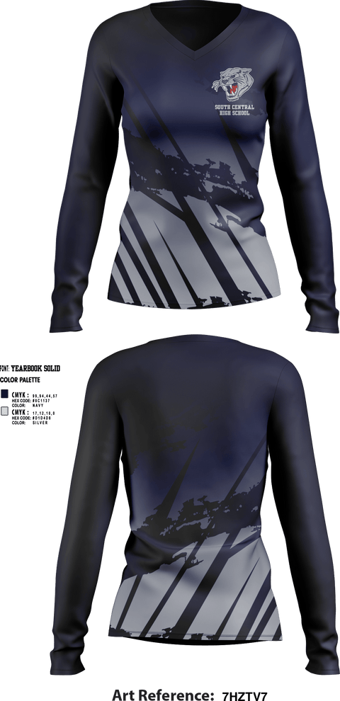 Womens Long Sleeve Vneck Shirt, South Central High School Basketball, Women's Basketball, Teamtime, Team time, sublimation, custom sports apparel, team uniforms, spirit wear, spiritwear, sports uniforms, custom shirts, team store, custom team store, fundraiser sports, apparel fundraiser