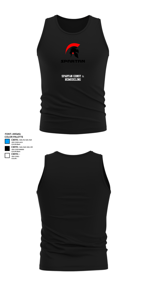 Tank Top, Spartan Const & Remodeling, , Teamtime, Team time, sublimation, custom sports apparel, team uniforms, spirit wear, spiritwear, sports uniforms, custom shirts, team store, custom team store, fundraiser sports, apparel fundraiser