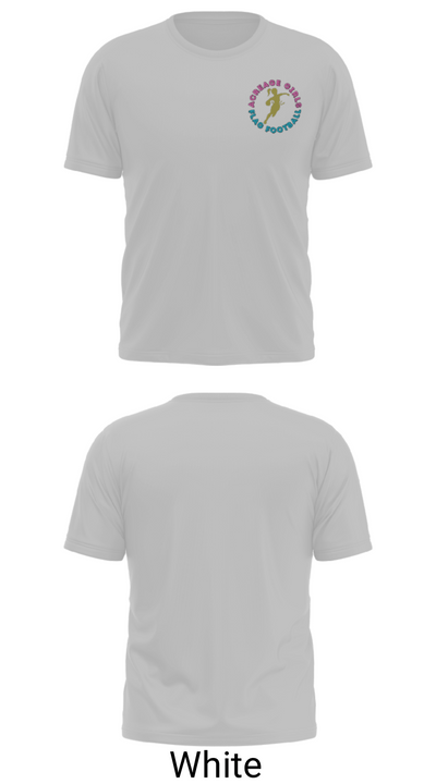 Acreage Girls Flag Football 93522581 Old School Cotton Feel Shirt - 10