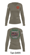 Boston Fire Department Engine 55 92329378 Women's Long Sleeve V-neck Shirt -1 77